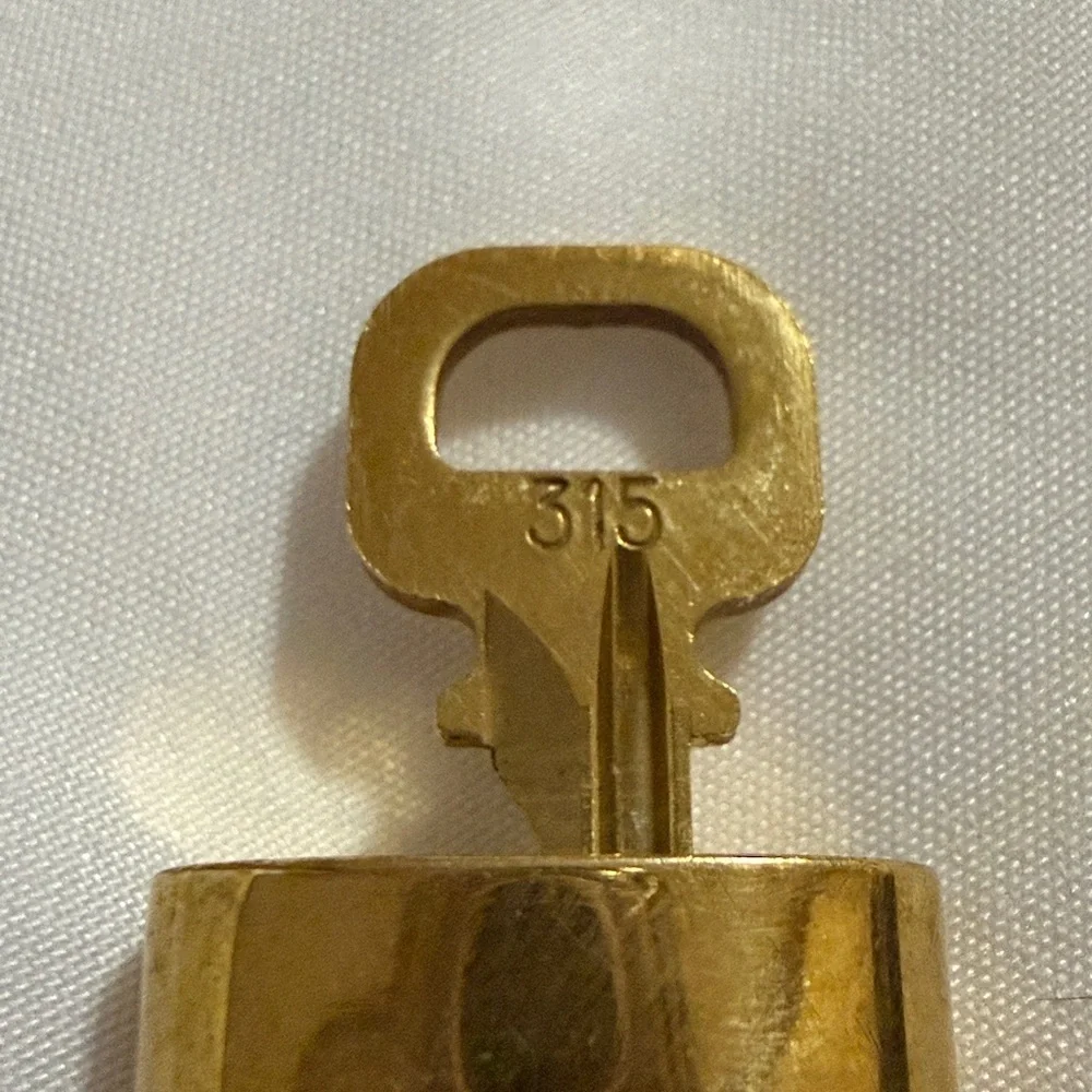 Louis Vuitton Brass Padlock with Key #315